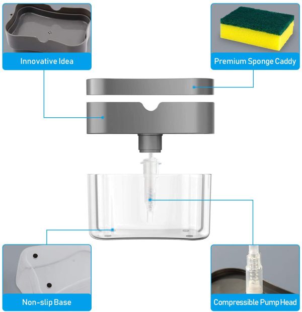 2 In 1 Soap Dispenser Soap Pump With Sponge (11.11 Sale)