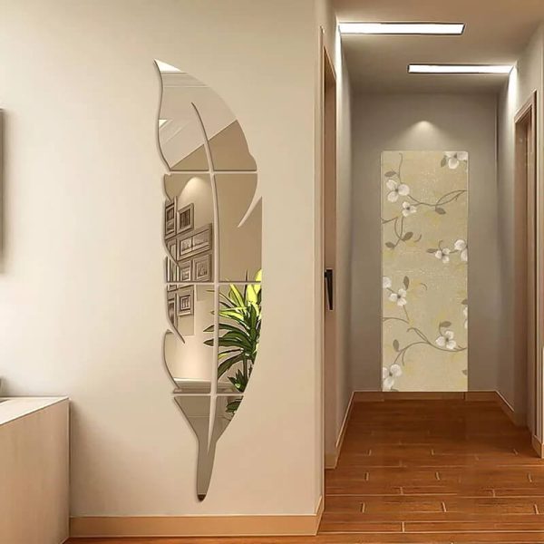 3D-Acrylic Wall Leaf Reflection Mirror | Transform Your Home