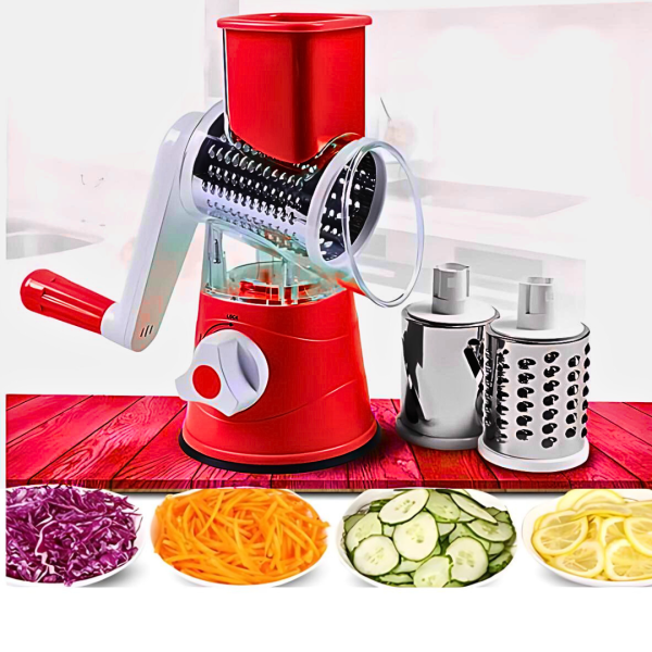 Tabletop Drum Grater | Manual Vegetable Cutter Slicer & Grater | Multi-functional Kitchen Gadget